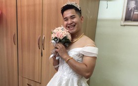 Cô vợ "lầy lội" bắt chồng mặc váy cô dâu để chụp ảnh rồi "lén" chia sẻ lên mạng xã hội để dìm hàng