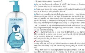 Suy diễn giỏi như các shop xách tay: Nhập nước rửa mông trẻ em Bioderma ABCDerm H2O rồi nói là đồ tẩy trang cho người lớn