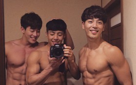 Bộ ba hot boy Hàn khiến hội con gái trầm trồ: Chơi thân là cũng lây được đẹp trai với body 6 múi thế này ư?