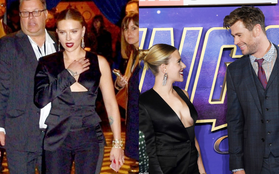 Sự kiện "Avengers" gây chú ý: Mỹ nhân Scarlett Johansson nơm nớp vì hở quá bạo, liên tục cười tít mắt với "Thor"