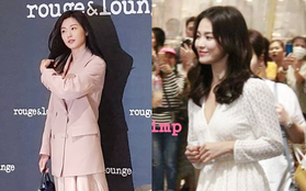 Ảnh chụp vội Jeon Ji Hyun và Song Hye Kyo cùng ngày dự sự kiện: Một người đẹp đến mức lấn át luôn đối phương