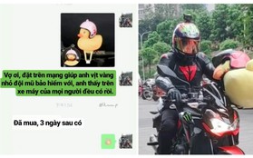 Trai cool ngầu cưỡi mô tô nhưng lại mang theo con vịt bông to đùng, "lỗi lầm" hoá ra từ ca mua hàng online thất bại của vợ