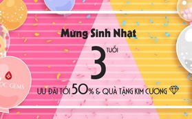 Kỉ niệm sinh nhật 3 tuổi, Ngọc Gems "chơi lớn" tặng kim cương thiên nhiên tri ân khách hàng