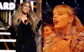 Khoảnh khắc fangirl thần thánh của Taylor Swift khi idol Mariah Carey lên nhận giải: Làm ơn hãy chú ý tới em đi!