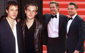 Choáng với ảnh Brad Pitt và Leonardo hiện tại và 30 năm trước: Vẫn xứng danh cặp tài tử "sát gái" nhất Hollywood!