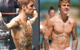 Bắt gặp Justin Bieber cởi trần tập gym, cơ ngực cuồn cuộn "đi chơi trốn tìm" nhưng một bộ phận vẫn gây ngỡ ngàng