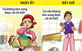 Ngày ấy - bây giờ: Khác nhau từ cái bé tí đến to đùng nhưng khi xem đến vấn đề của con gái thì ai cũng phì cười