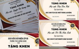 28 giấy khen với "danh hiệu" chưa từng xuất hiện trong trường học