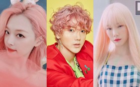 Một lọ thuốc nhuộm cả nhà SM dùng chung hay sao mà từ Sulli, Yesung đến Taeyeon đều nhuộm tóc hồng đủ tông hết cả