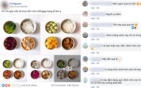 Cơm trưa "vợ nhà người ta" làm đầy ắp tình yêu khiến cư dân mạng trầm trồ vì độ đảm đang