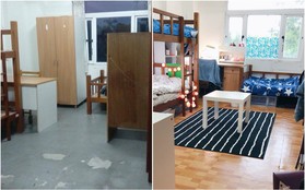 Kí túc xá giá rẻ như nhà kho, 3 cô gái hợp sức "cải tạo" thành căn homestay nhìn là muốn xin ở chung