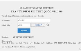Thực hư Bình Thuận đã tra cứu được điểm thi THPT Quốc gia 2019?