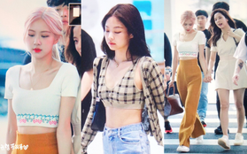 Nữ hoàng sân bay gọi tên BLACKPINK: Jennie khoe vòng 1 sexy quá trời đất, Rosé bùng nổ nhan sắc mặc ảnh chụp vội