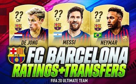 Soi chỉ số cao ngất ngưởng của dàn sao Barcelona trong bản Ultimate Team FIFA 20