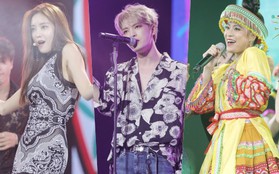 Jaejoong (JYJ) điển trai phát hờn, Hyomin sexy đọ sắc cùng Hoàng Thùy Linh và dàn nghệ sĩ Vpop tại show Hàn - Việt