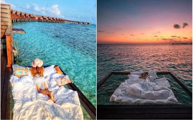 Góc ngược đời: Ngày xưa thì tranh nhau ở resort 5 sao nhưng giờ ai đi Maldives cũng đòi... ra giữa biển ngủ!
