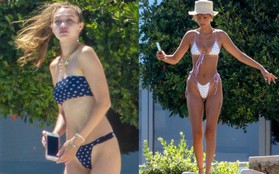 Chị em siêu mẫu 9X hot nhất đọ dáng mặc bikini: Gigi Hadid "đốt mắt" với vòng 3 sexy, Bella khoe chân dài miên man