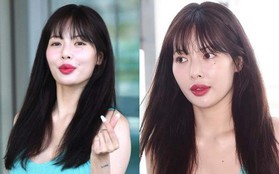 Hyuna ra sân bay tươi không cần tưới nhưng đôi môi sưng phồng bị nghi tiêm filler mới là thứ chiếm mọi spotlight