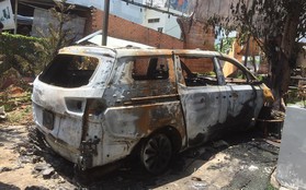 Đồng Nai: Quán cà phê và ô tô cháy rụi nghi bị ném bom xăng