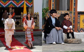 Hoàng hậu Bhutan đọ sắc Thái tử phi Nhật Bản nhưng 2 Hoàng tử nhỏ mới là tâm điểm chú ý, khiến người dùng mạng rần rần