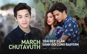 Mỹ nam từng 3 lần yêu Baifern - March Chutavuth là ai: Nhan sắc cực phẩm, nghi án "mây mưa" với đàn chị trong WC?