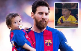 Được bố Messi dẫn đi xem bóng đá, ai ngờ cậu quý tử Mateo lại chiếm trọn sự chú ý bằng loạt biểu cảm vô cùng đáng yêu này