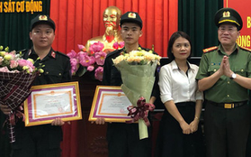 Khen thưởng các chiến sĩ cảnh sát sơ cứu fan nhí bị co giật ở Nam Định
