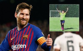 Cậu nhóc nghịch ngợm nhất của Messi khiến dân tình phát sốt về độ đáng yêu khi "bắt chước" điệu ăn mừng trứ danh của cha