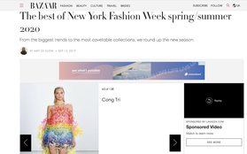 Lên Vogue đã quen, lần này có đến 6 "hạt sương" của Công Trí được Harper's Bazaar khen là đỉnh nhất NYFW