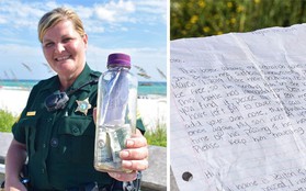 Nữ trung sĩ nhặt được chai thuỷ tinh chứa tro cốt và bức thư ý nghĩa bên trong khiến cộng đồng mạng rơi nước mắt