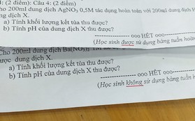 Chỉ thay đổi 1 từ rất nhỏ trong tờ đề kiểm tra, giáo viên khiến học sinh khốn đốn vì chẳng biết được dùng tài liệu hay không