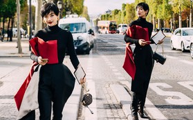 Không hổ danh "cô em trendy", Khánh Linh được truyền thông quốc tế "chăm sóc" nhiệt tình tại Paris Fashion Week vì quá chất