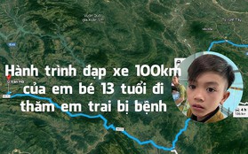 Hành trình em bé 13 tuổi đạp xe 100km vượt 15 con dốc thăm em