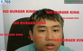 Sau 10 tiếng nói "Khoa Pug", YouTuber Việt tiếp tục câu view bằng "No Burger King" trong 10 tiếng