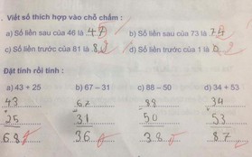 Bất ngờ vì thầy giáo gạch kết quả đúng của học sinh, cha mẹ đồng loạt phản ứng "thầy nên học lại bài"