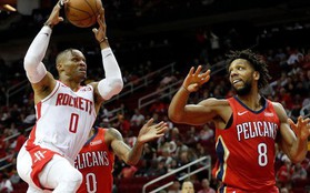 NBA 19-20: Russell Westbrook ghi Triple-double, Houston Rockets ca khúc khải hoàn tại thánh địa Toyota Center