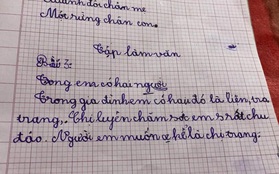 Cô giáo yêu cầu "tả chị gái của em", cô bé 6 tuổi đã có pha "bẻ lái" ngoạn mục khiến khổ chủ cũng cạn lời