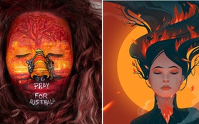 Những bức tranh đầy cảm xúc từ các nghệ sĩ trên toàn thế giới bày tỏ niềm xót thương cho thảm hoạ cháy rừng Úc