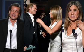 3 khoảnh khắc đáng nhớ của SAG Awards 2020: Brad Pitt nhìn Jennifer Aniston âu yếm, tình cũ "cùng rủ" tái hợp tới nơi rồi?