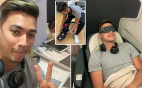 "Ăn vạ" gãy chân để được ngồi ghế thương gia đắt đỏ: Tưởng ai hóa ra YouTuber chuyên cà khịa bố ruột mình!