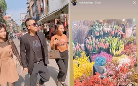 Ra Hà Nội dịp Tết, Vũ Khắc Tiệp cũng đi chợ hoa đêm như ai, không biết có quay vlog luôn không nhỉ?