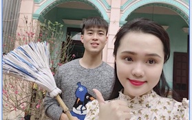 Đôi vợ chồng tuổi Tý Duy Mạnh và Quỳnh Anh hạnh phúc bên nhau, cùng dọn nhà, cùng chuẩn bị lì xì mừng năm mới