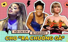 Đâu chỉ có Ariana Grande và Lana Del Rey rơi vào "cám cảnh", Mariah Carey, Taylor Swift và Rihanna cũng từng bị Grammy cho "ra chuồng gà" hết!