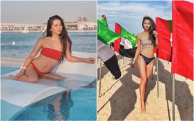 Series ảnh bikini "chặt chém" của gái xinh Việt làm tiếp viên hàng không tại Dubai: Body không mỡ thừa, sexy trọn điểm
