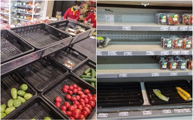 Hà Nội: Nhiều kệ hàng tại các siêu thị lớn trống trơn sau Tết và giữa đại dịch virus Corona
