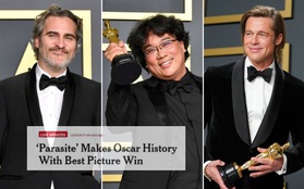 Báo chí toàn thế giới sốc nặng trước thành tích của Parasite: Oscar 2020 bị chỉ trích vì "toàn trắng", cuối cùng Châu Á chiến thắng