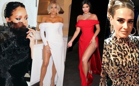 Tiệc hậu Oscar siêu hoành tráng: Kylie "quất" váy xẻ sâu chặt chém hết cỡ, Khloe - Rihanna chẳng chịu thua chị kém em