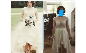 Dở khóc dở cười vì mua hàng online: Cô dâu tự tin đặt mua váy cưới trên mạng để rồi khóc thét khi nhận được hàng