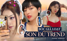 Bóc giá loạt son đu trend khoe xương quai xanh của sao Việt: Điểm mặt đủ son hi-end hot hit, riêng Khánh Linh thử thách với son 150k