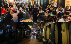 Khung cảnh vắng lặng ở phố Tây Tạ Hiện sau khi chính quyền Hà Nội yêu cầu đóng cửa các quán bar, karoke phòng dịch Covid-19
